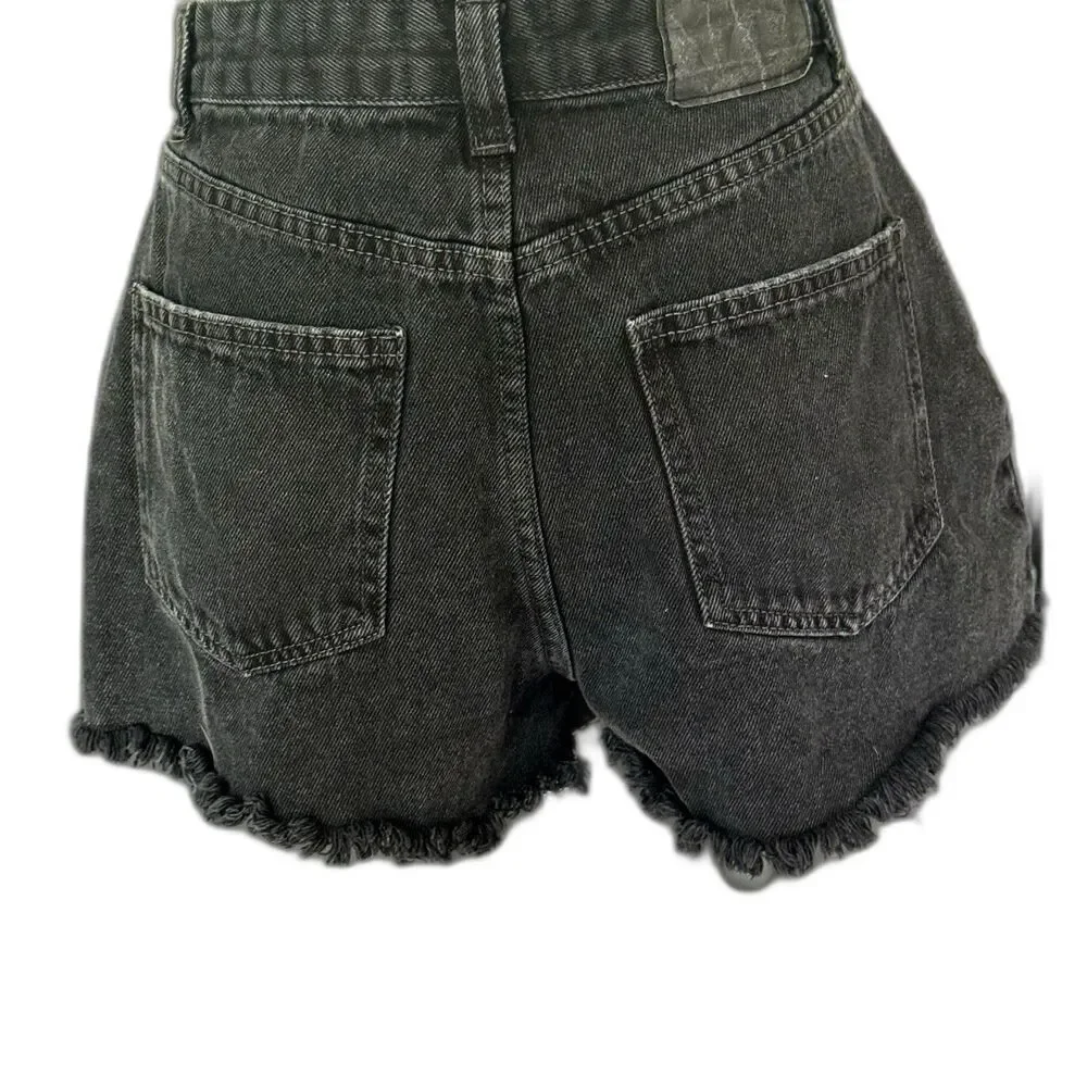 Cotton:On Black Denim High Rise Mom Shirts Size 6